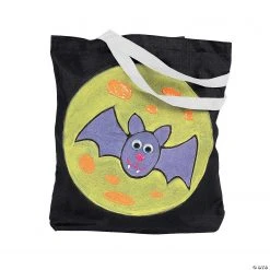 10" x 12" Medium Black Canvas Tote Bags - 12 Pc. -Cheap Halloween decorations Store 10 x 12 medium black canvas tote bags 12 pc 14 324 a02