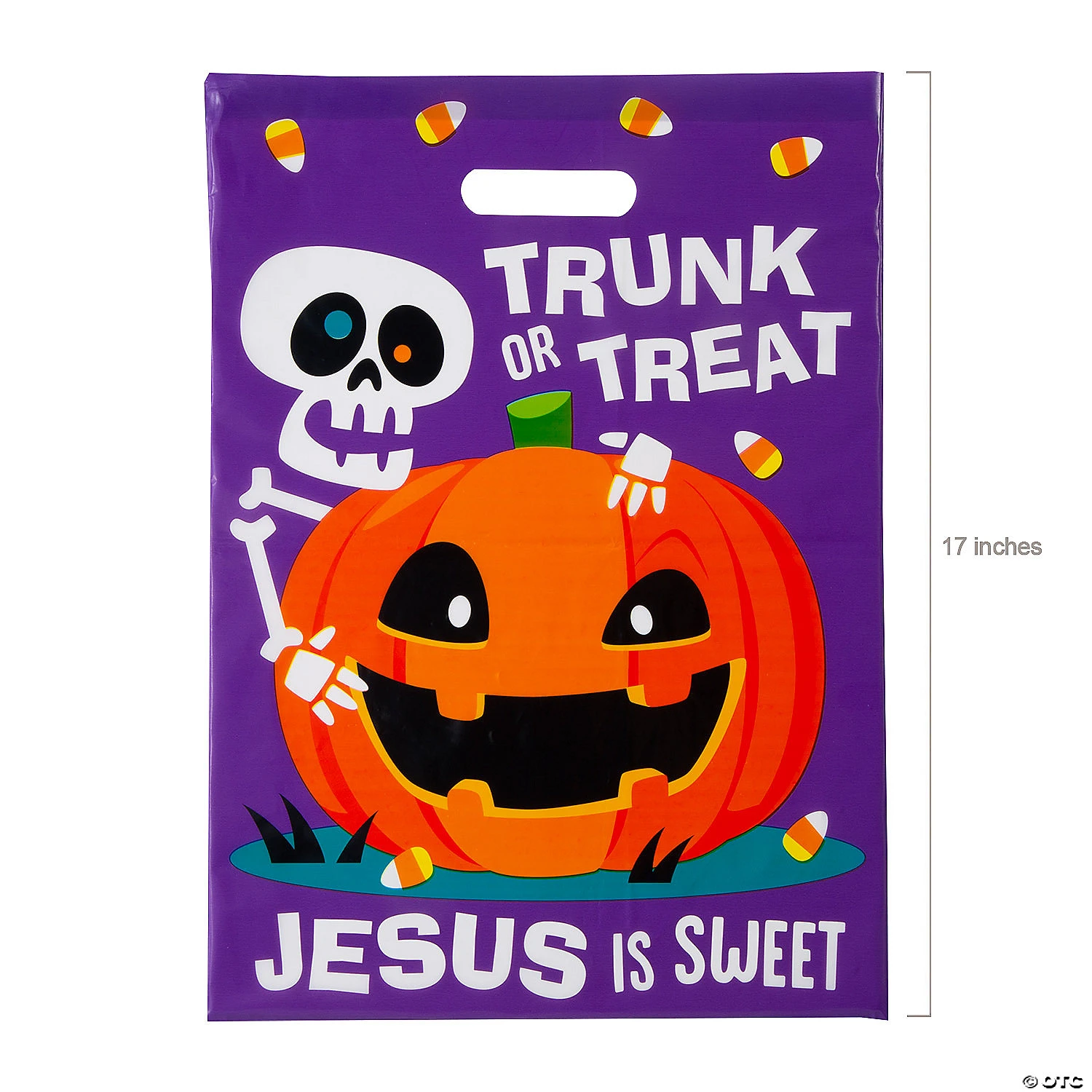 12 1/2" x 17" Bulk Religious Trunk-or-Treat Plastic Goody Bags - 50 Pc. 4 12 1/2" x 17" Bulk Religious Trunk-or-Treat Plastic Goody Bags - 50 Pc. - Image 2