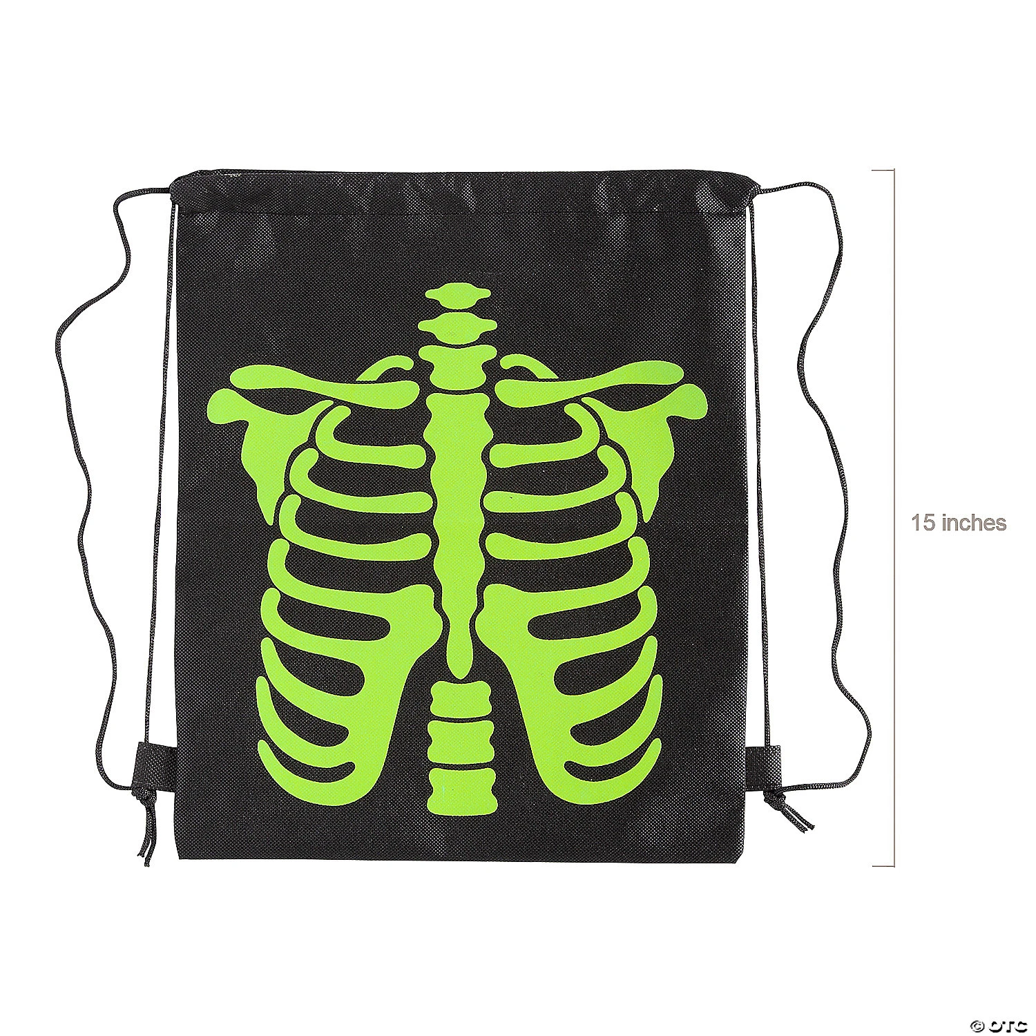 12" x 15" Medium Glow-in-the-Dark Skeleton Nonwoven Drawstring Bags – 12 Pc. 4 12" x 15" Medium Glow-in-the-Dark Skeleton Nonwoven Drawstring Bags – 12 Pc. - Image 2