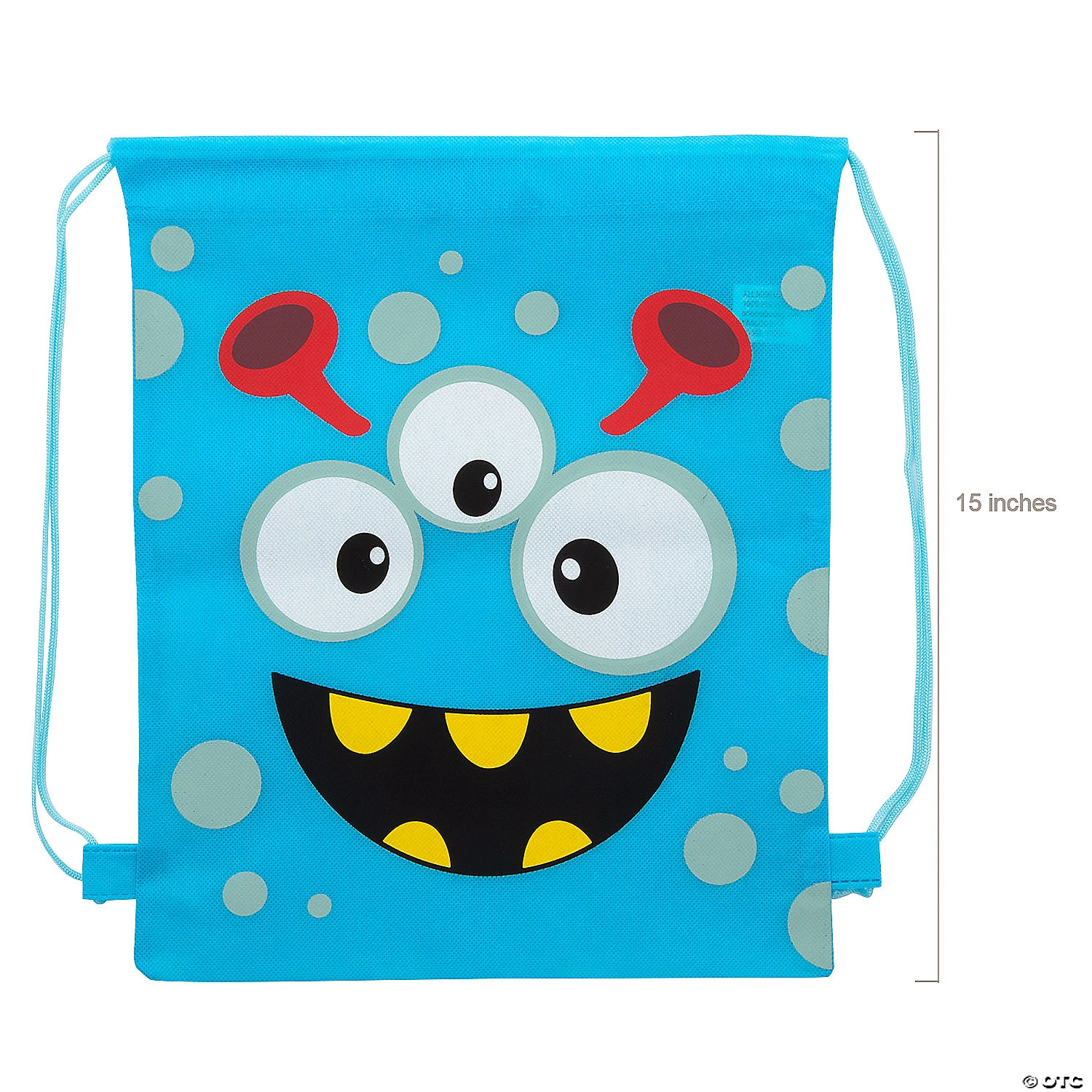 12" x 15" Medium Nonwoven Silly Monster Drawstring Bags - 12 Pc. 4 12" x 15" Medium Nonwoven Silly Monster Drawstring Bags - 12 Pc. - Image 2