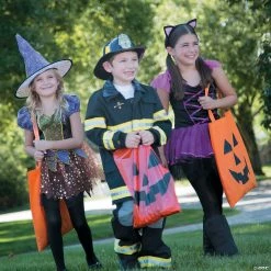 15" x 16 1/2" Large Jack-O’-Lantern Tote Bags - 12 Pc. -Cheap Halloween decorations Store 15 x 16 1 2 large jack o lantern tote bags 12 pc 25 2577 a02