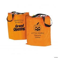 15" x 16 1/2" Large Jack-O’-Lantern Tote Bags - 12 Pc. -Cheap Halloween decorations Store 15 x 16 1 2 large jack o lantern tote bags 12 pc 25 2577 ip