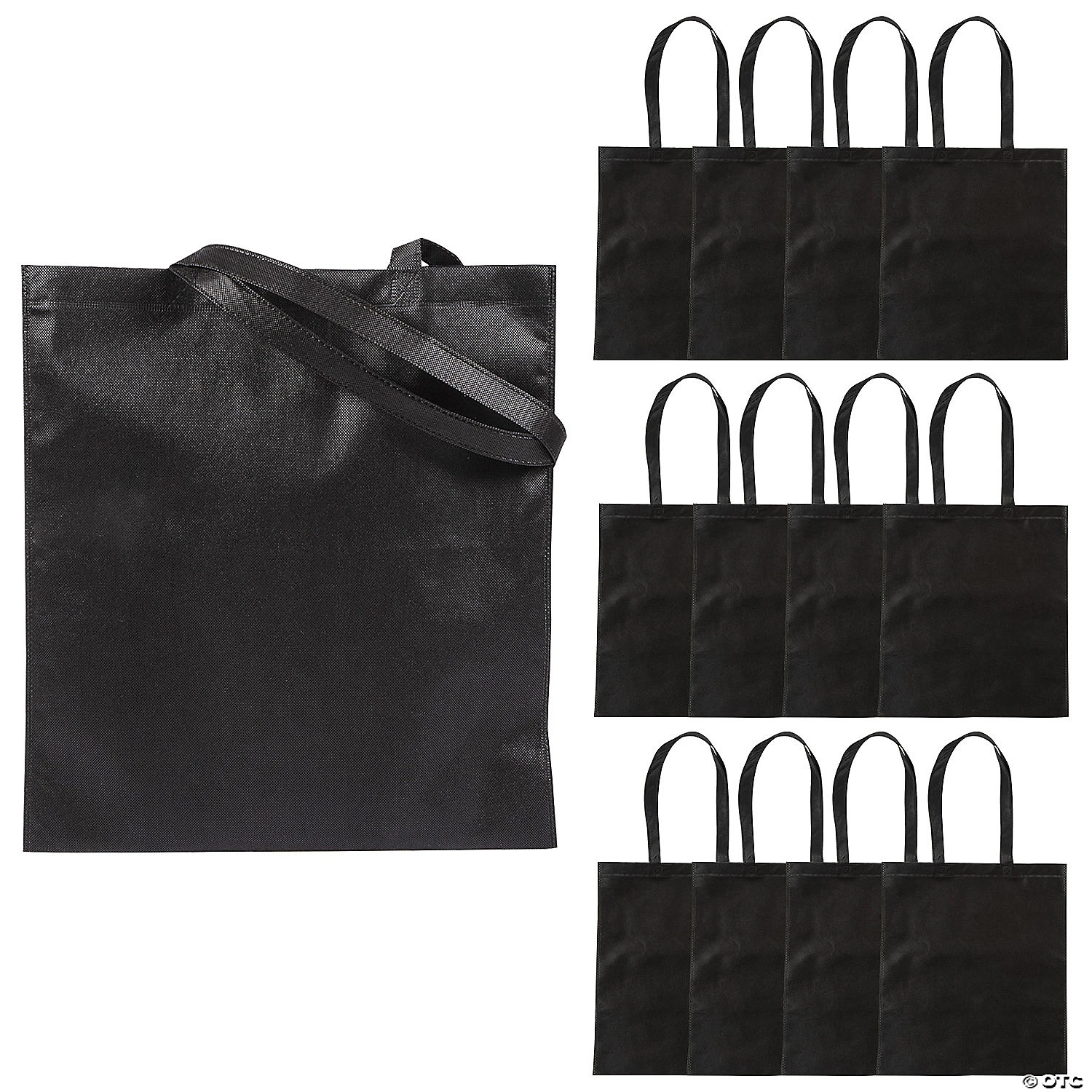 15" x 17" Large Black Tote Bags - 12 Pc. 3 15" x 17" Large Black Tote Bags - 12 Pc.