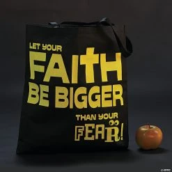 15" x 17" Large Nonwoven Glow-in-the-Dark Faith Over Fear Tote Bags - 12 Pc. 7 15" x 17" Large Nonwoven Glow-in-the-Dark Faith Over Fear Tote Bags - 12 Pc. -Cheap Halloween decorations Store 15 x 17 large nonwoven glow in the dark faith over fear tote bags 12 pc 13742375 a02