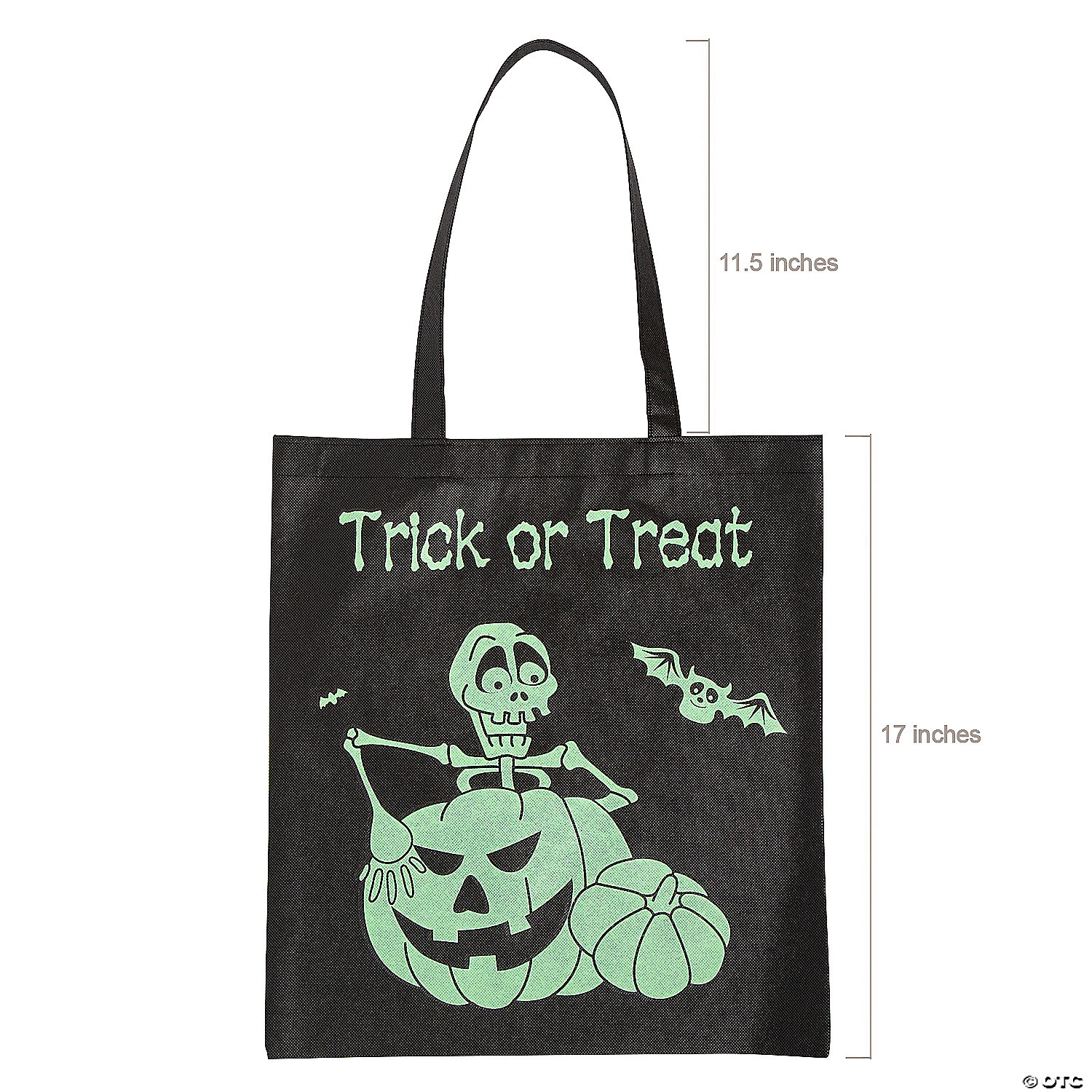 15" x 17" Large Nonwoven Glow-in-the-Dark Halloween Tote Bags - 12 Pc. 4 15" x 17" Large Nonwoven Glow-in-the-Dark Halloween Tote Bags - 12 Pc. - Image 2