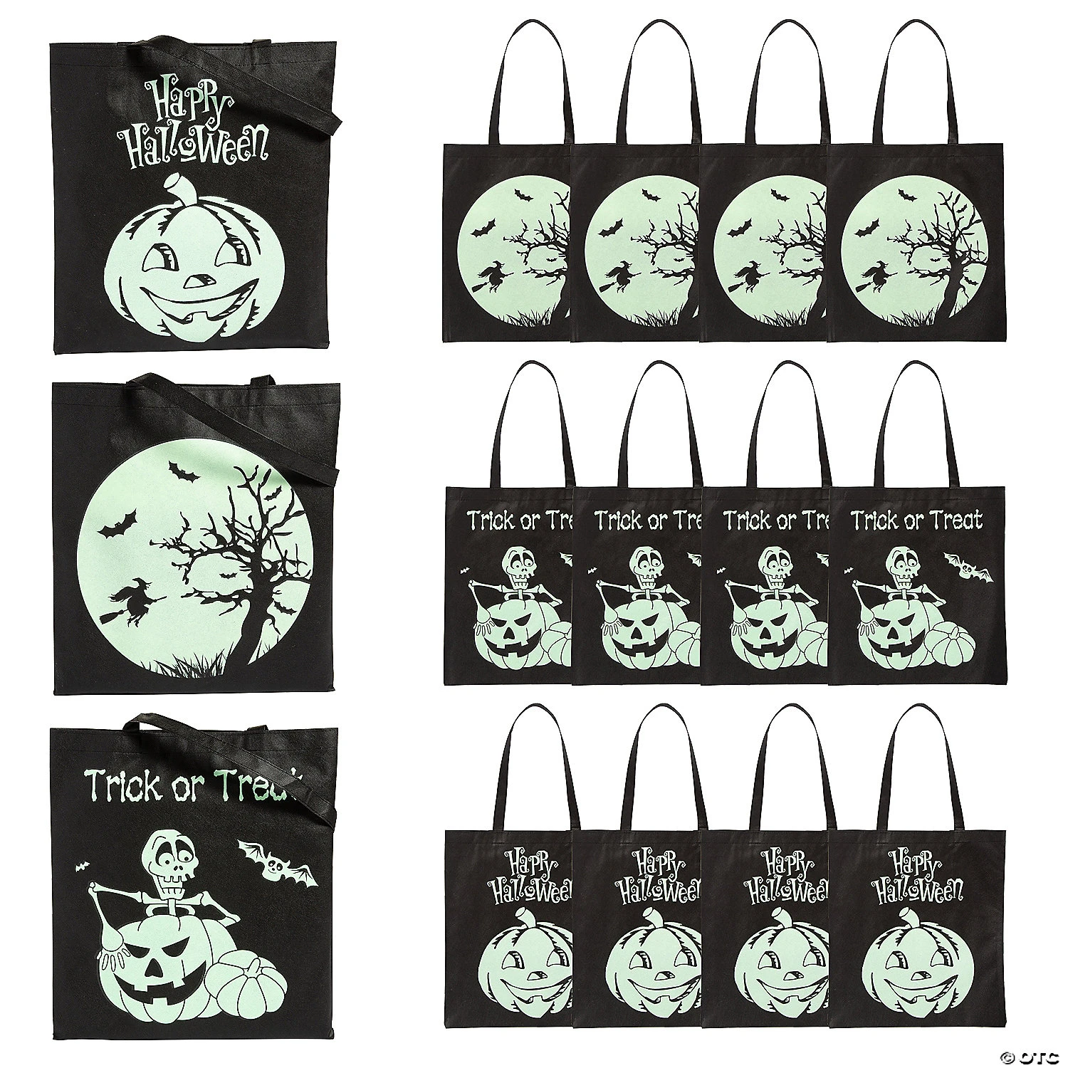 15" x 17" Large Nonwoven Glow-in-the-Dark Halloween Tote Bags - 12 Pc. 3 15" x 17" Large Nonwoven Glow-in-the-Dark Halloween Tote Bags - 12 Pc.