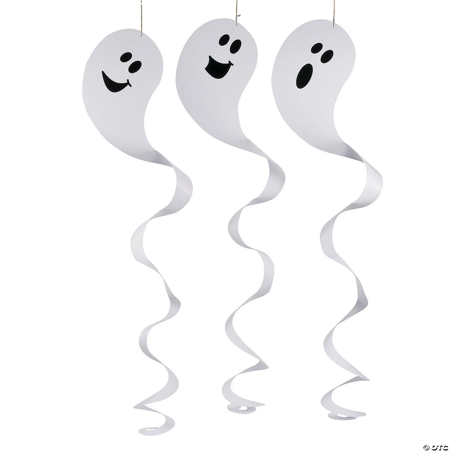 17" Giant Ghost Hanging Paper Swirl Halloween Decorations - 12 Pc. 3 17" Giant Ghost Hanging Paper Swirl Halloween Decorations - 12 Pc.