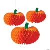 20" Honeycomb Hanging Pumpkin Decorations - 3 Pc. -Cheap Halloween decorations Store 20 honeycomb hanging pumpkin decorations 3 pc 13952097