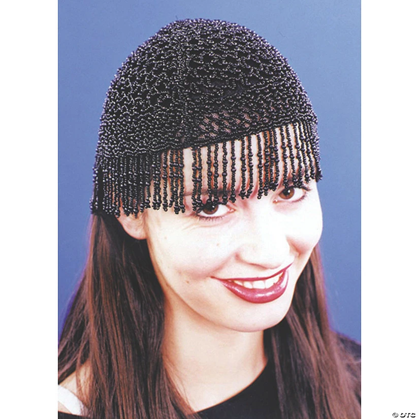 20s Beaded Cap Black 3 20s Beaded Cap Black