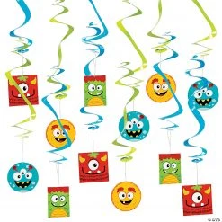26" Mini Monster Swirl Decorations - 12 Pc.
