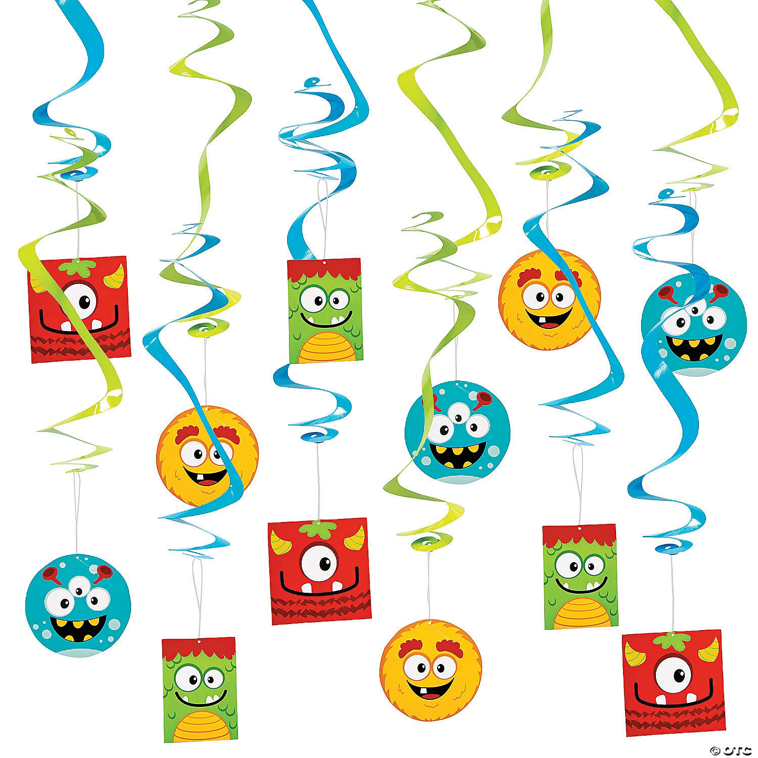 26" Mini Monster Swirl Decorations - 12 Pc. 3 26" Mini Monster Swirl Decorations - 12 Pc.