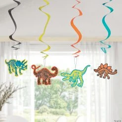 30" Dino Dig Hanging Swirl Decorations - 12 Pc. 7 30" Dino Dig Hanging Swirl Decorations - 12 Pc. -Cheap Halloween decorations Store 30 dino dig hanging swirl decorations 12 pc 13722259 a02