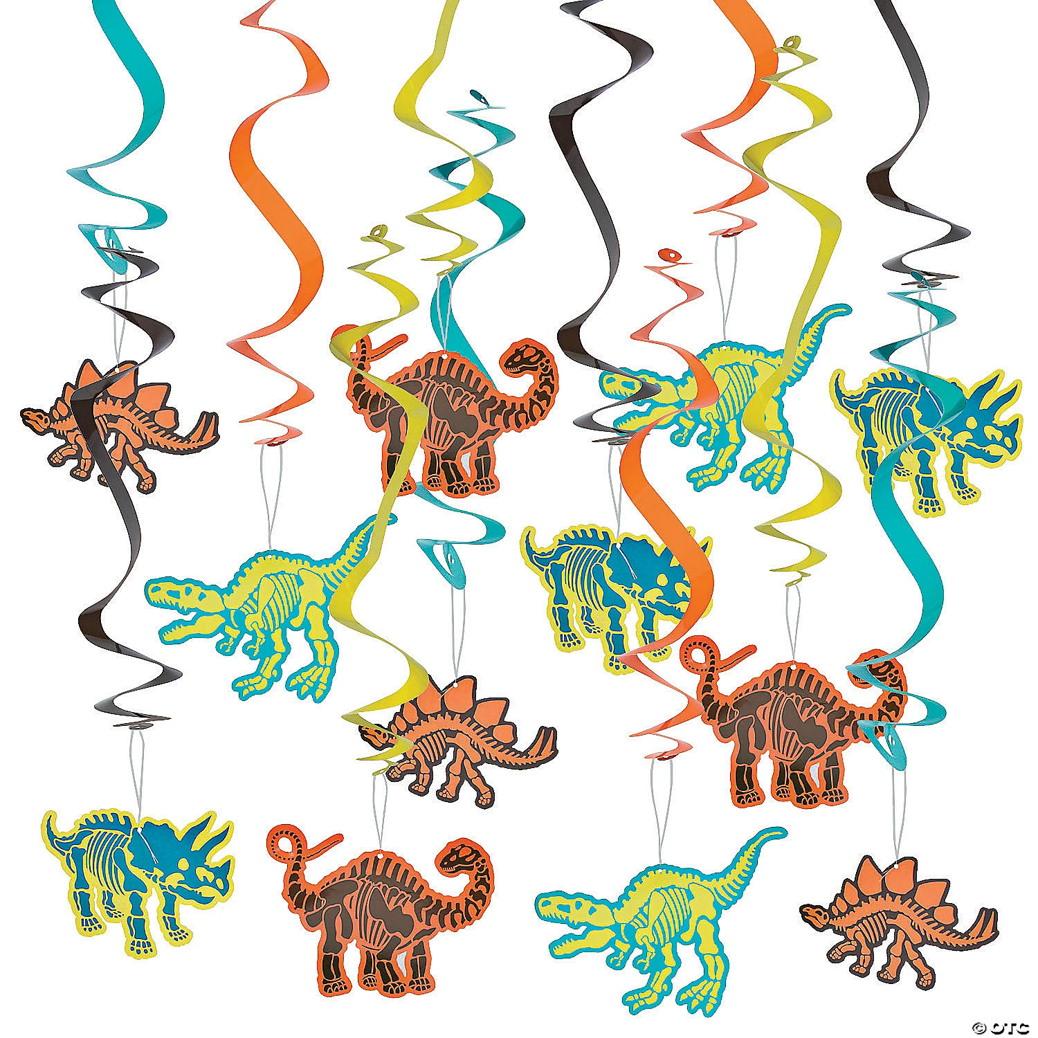 30" Dino Dig Hanging Swirl Decorations - 12 Pc. 3 30" Dino Dig Hanging Swirl Decorations - 12 Pc.