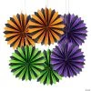 6" Halloween Hanging Paper Fans - 6 Pc. -Cheap Halloween decorations Store 6 halloween hanging paper fans 6 pc 13957906