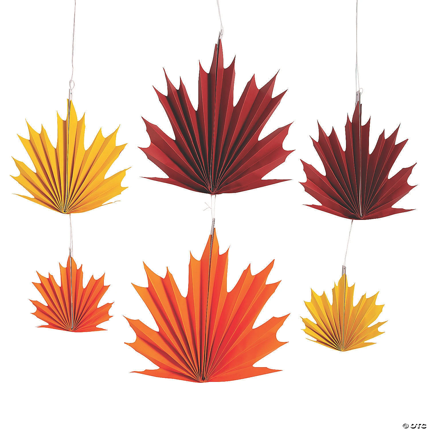 8 1/2" - 17 1/2" Fall Leaves Ceiling Decorations - 6 Pc. 3 8 1/2" - 17 1/2" Fall Leaves Ceiling Decorations - 6 Pc.