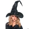 Adult’s Large Black Ruched Witch Hat -Cheap Halloween decorations Store adult s large black ruched witch hatuaa2741bk