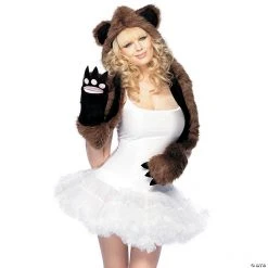 Bear Hood with Paw Scarf