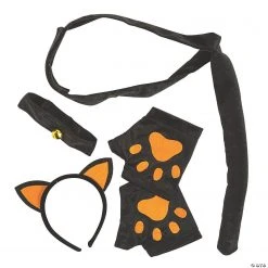 Black Cat Accessories Set - 4 Pc. -Cheap Halloween decorations Store black cat accessories set 4 pc 13846642 a02