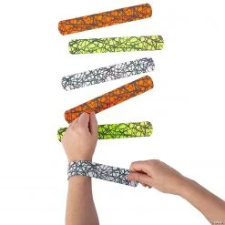 Black Light Slap Bracelets - 12 Pc. -Cheap Halloween decorations Store black light slap bracelets 12 pc 13959540 a01