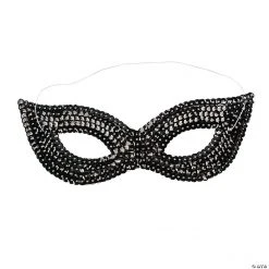 Black Sequin Masks- 12 Pc.