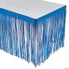 Metallic Fringe Plastic Table Skirt -Cheap Halloween decorations Store blue metallic fringe plastic table skirt70 8632