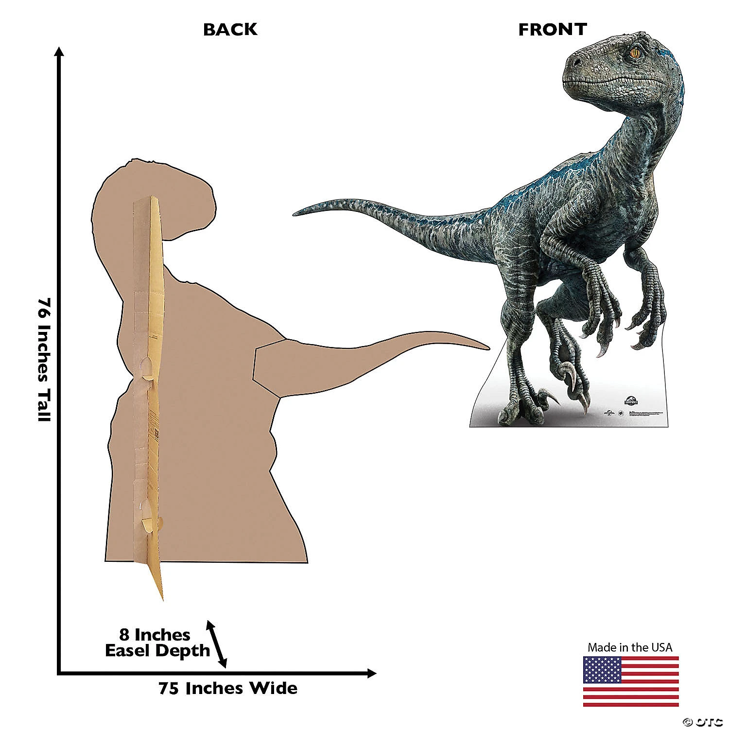 Blue the Velociraptor Jurassic World Stand-Up 5 Blue the Velociraptor Jurassic World Stand-Up - Image 3