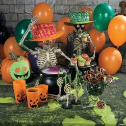 Bright Accordion Top Hats - 12 Pc. -Cheap Halloween decorations Store bright accordion top hats 12 pc 15 184 a02