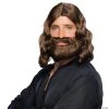 Brown Biblical Beard & Wig -Cheap Halloween decorations Store brown biblical beard and wigca113bn