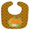 Caroline's Treasures Fall Pumpkin Orange Quatrfoil Baby Bib, 10 x 13,