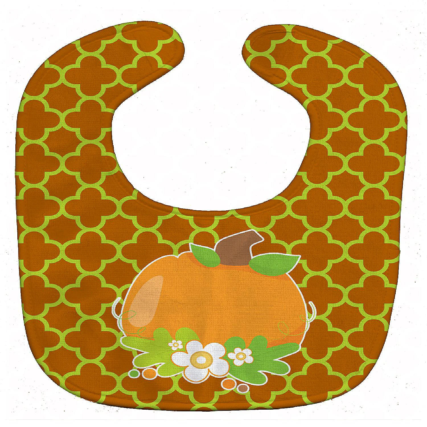 Caroline's Treasures Fall Pumpkin Orange Quatrfoil Baby Bib, 10 x 13, 3 Caroline's Treasures Fall Pumpkin Orange Quatrfoil Baby Bib, 10 x 13,