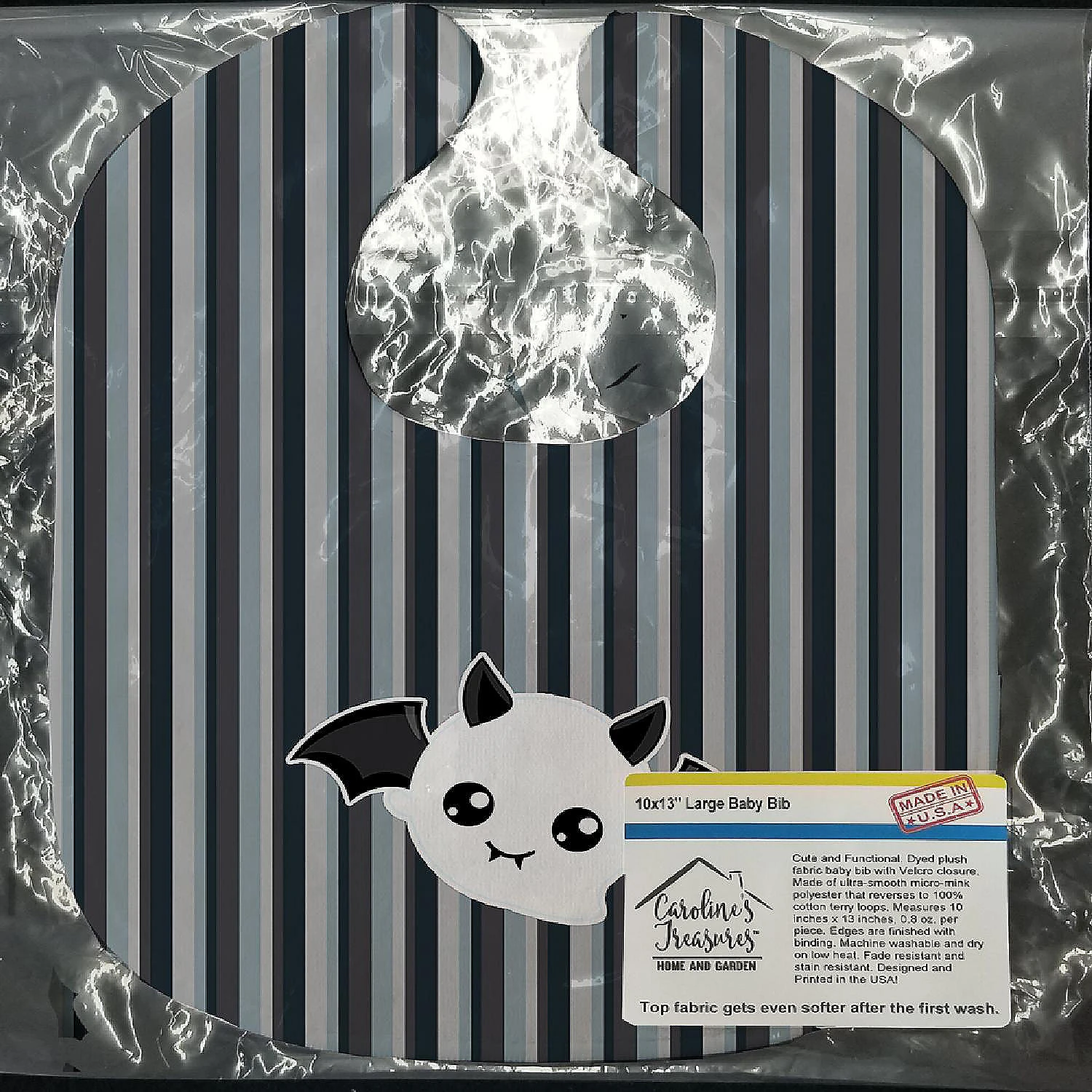 Caroline's Treasures, Halloween, Halloween Ghost Bat Baby Bib, 10 x 13, 4 Caroline's Treasures, Halloween, Halloween Ghost Bat Baby Bib, 10 x 13, - Image 2