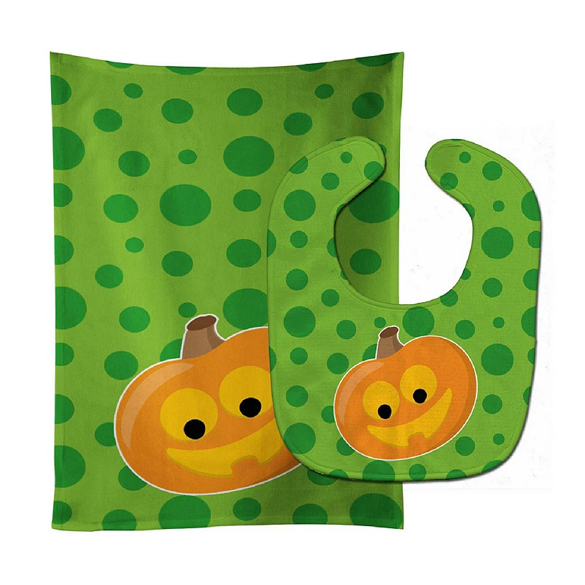 Caroline's Treasures, Halloween, Halloween JackOLantern Baby Bib & Burp Cloth, 11 x 18, 3 Caroline's Treasures, Halloween, Halloween JackOLantern Baby Bib & Burp Cloth, 11 x 18,