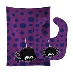 Caroline's Treasures, Halloween, Halloween Spider Baby Bib & Burp Cloth, 11 x 18,