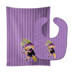 Caroline's Treasures, Halloween, Halloween Witch Baby Bib & Burp Cloth, 11 x 18,