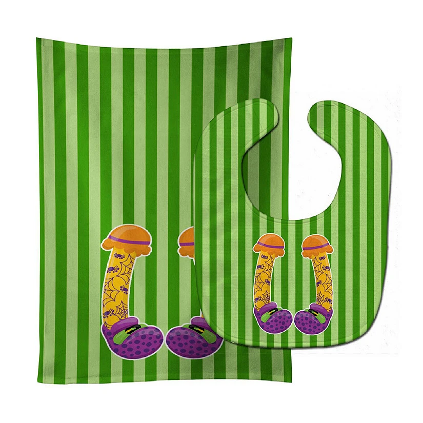 Caroline's Treasures, Halloween, Halloween Witch's Feet #3 Baby Bib & Burp Cloth, 11 x 18, 3 Caroline's Treasures, Halloween, Halloween Witch's Feet #3 Baby Bib & Burp Cloth, 11 x 18,