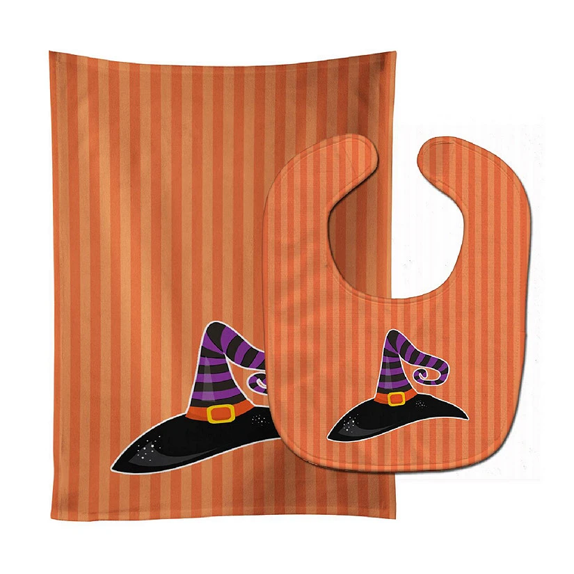 Caroline's Treasures, Halloween, Halloween Witch's Hat #2 Baby Bib & Burp Cloth, 11 x 18, 3 Caroline's Treasures, Halloween, Halloween Witch's Hat #2 Baby Bib & Burp Cloth, 11 x 18,