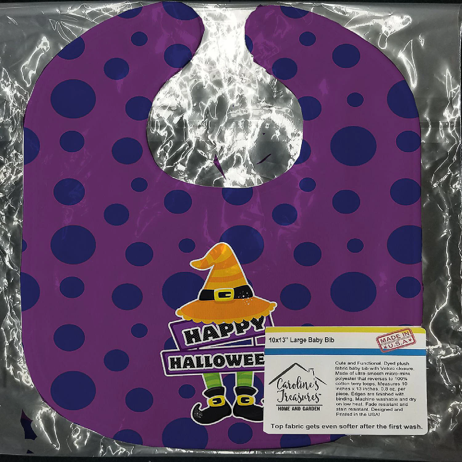Caroline's Treasures, Halloween, Happy Halloween Baby Bib, 10 x 13, 4 Caroline's Treasures, Halloween, Happy Halloween Baby Bib, 10 x 13, - Image 2