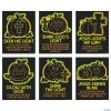 Christian Neon Pumpkin Poster Set - 6 Pc. -Cheap Halloween decorations Store christian neon pumpkin poster set 6 pc 13950024