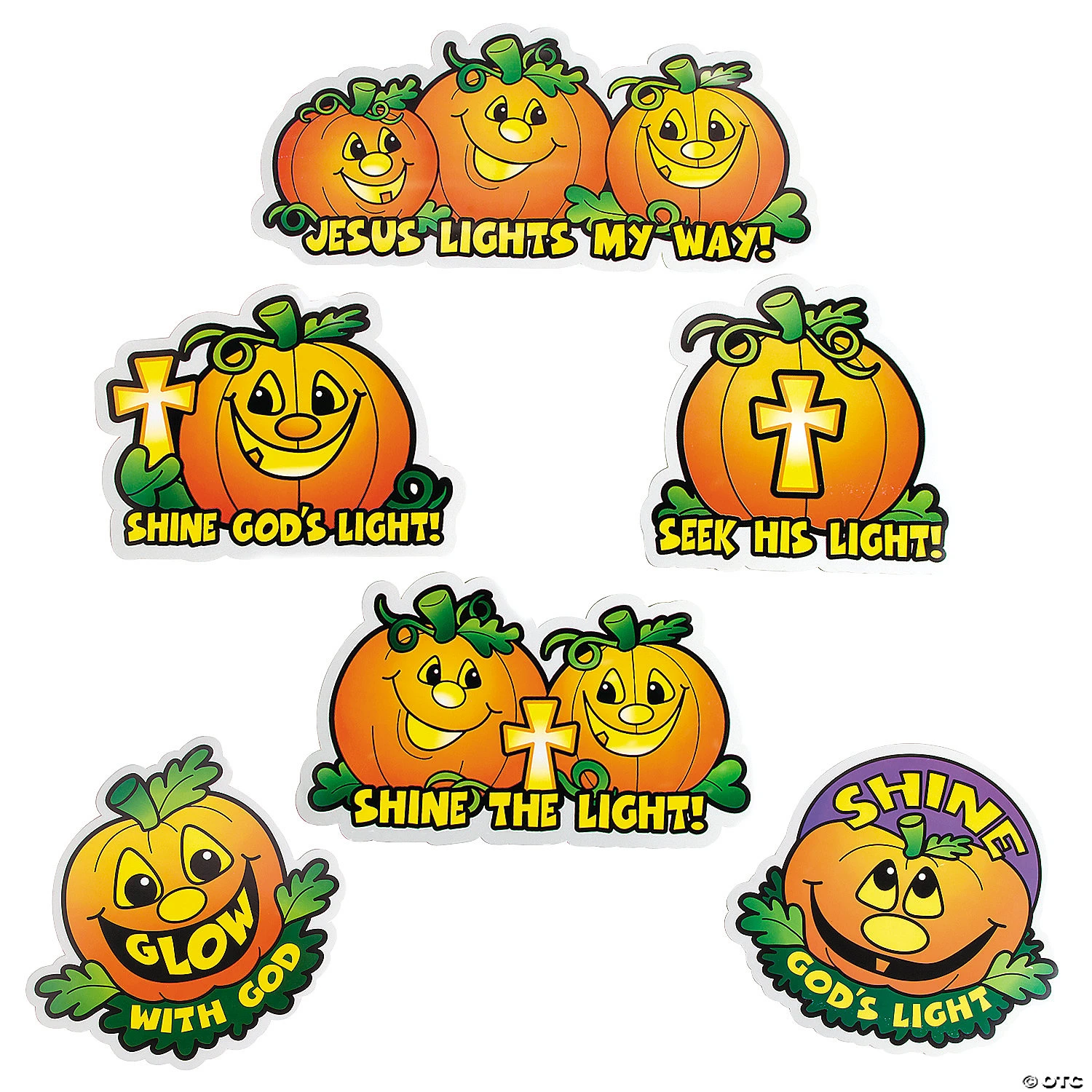 Christian Pumpkin Cutouts - 12 Pc. 3 Christian Pumpkin Cutouts - 12 Pc.