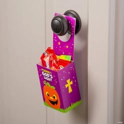 Christian Pumpkin Door Hanger Treat Boxes - 12 Pc. -Cheap Halloween decorations Store christian pumpkin door hanger treat boxes 12 pc 13982875 a02