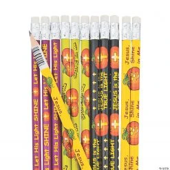 Christian Pumpkin Pencils - 24 Pc.