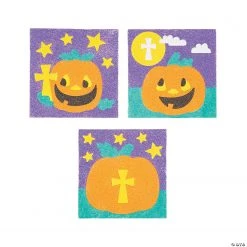 Christian Pumpkin Sand Art Pictures - 12 Pc.