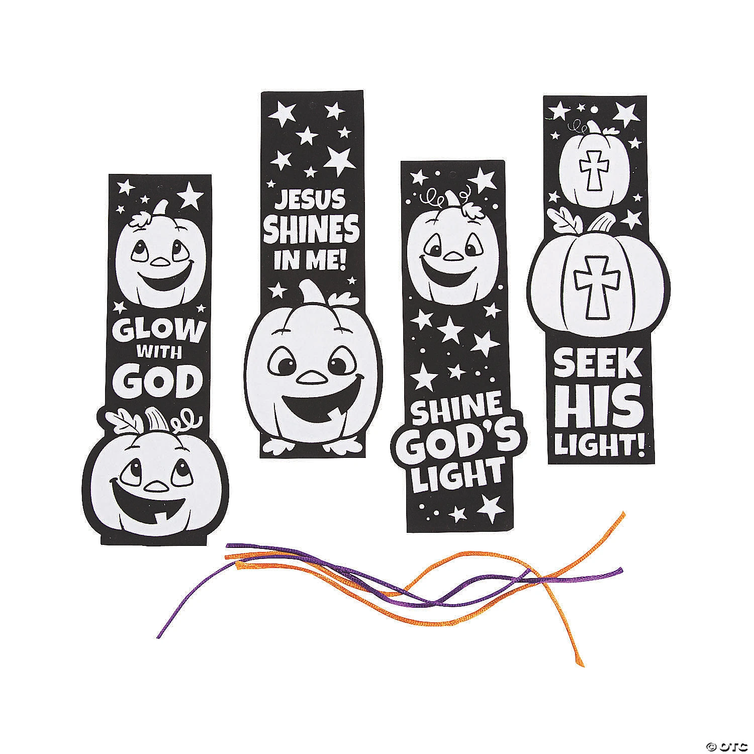 Color Your Own Christian Pumpkin Fuzzy Bookmarks - 12 Pc. 5 Color Your Own Christian Pumpkin Fuzzy Bookmarks - 12 Pc. - Image 3