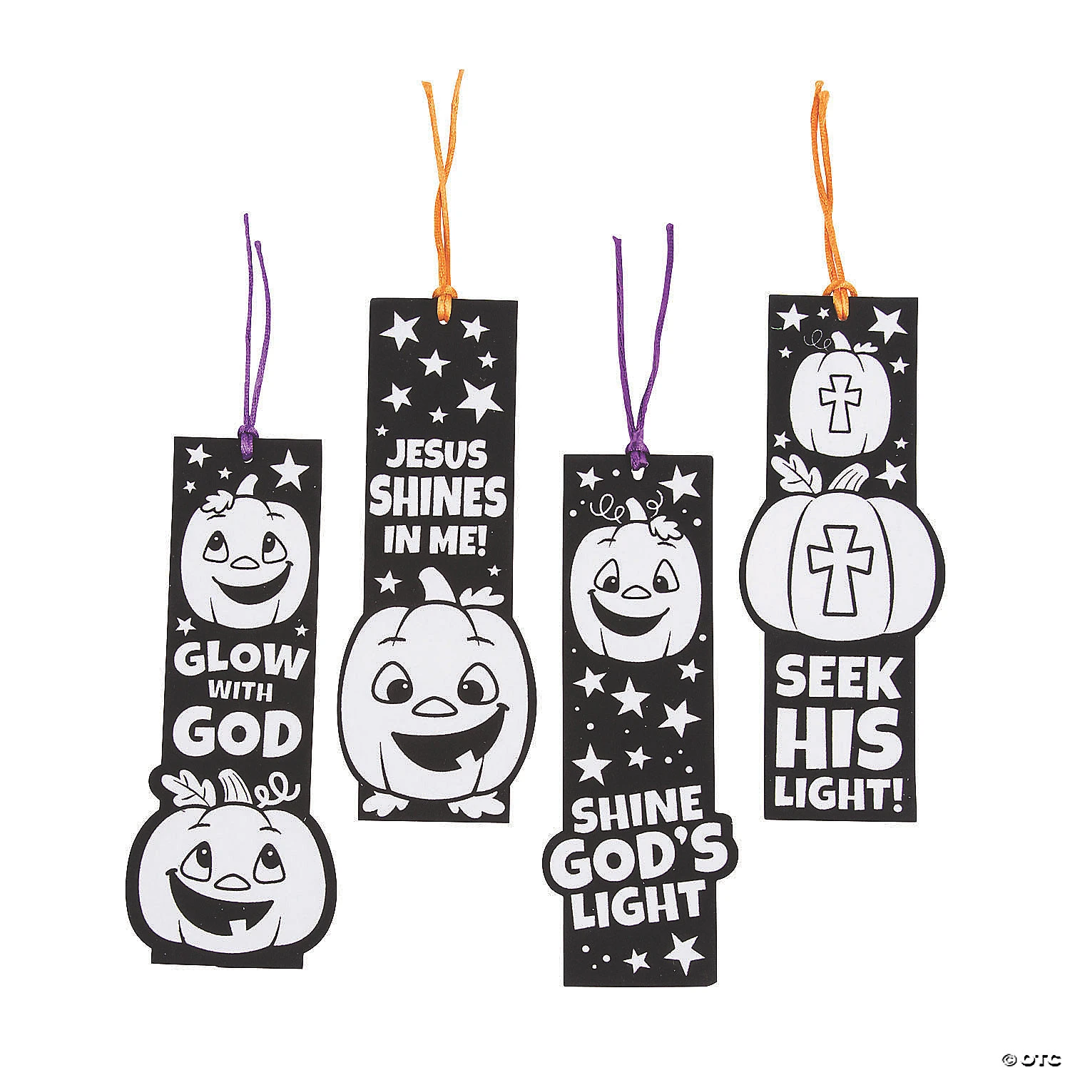 Color Your Own Christian Pumpkin Fuzzy Bookmarks - 12 Pc. 3 Color Your Own Christian Pumpkin Fuzzy Bookmarks - 12 Pc.