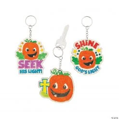 Color Your Own Christian Pumpkin Keychains - 12 Pc. 5 Color Your Own Christian Pumpkin Keychains - 12 Pc. -Cheap Halloween decorations Store color your own christian pumpkin keychains 12 pc 13949792 a01