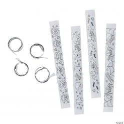 Color Your Own Halloween Slap Bracelets - 48 Pc. 6 Color Your Own Halloween Slap Bracelets - 48 Pc. -Cheap Halloween decorations Store color your own halloween slap bracelets 48 pc 13811725 a01