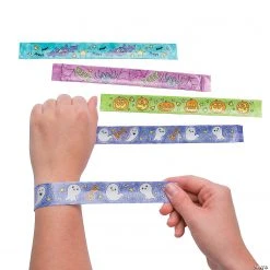 Color Your Own Halloween Slap Bracelets - 48 Pc. 7 Color Your Own Halloween Slap Bracelets - 48 Pc. -Cheap Halloween decorations Store color your own halloween slap bracelets 48 pc 13811725 a02