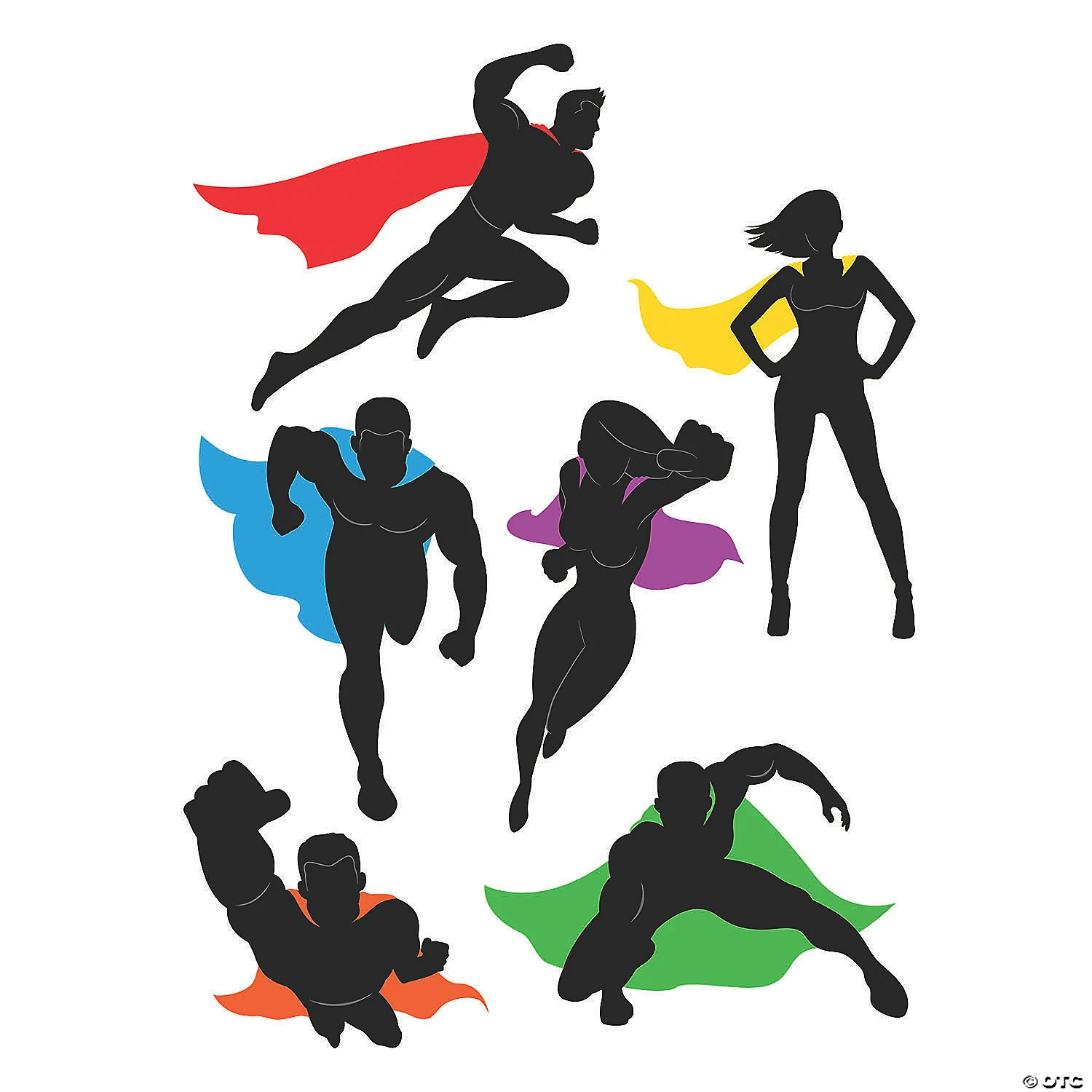 Comic Superhero Paper Cutouts - 6 Pc. 3 Comic Superhero Paper Cutouts - 6 Pc.