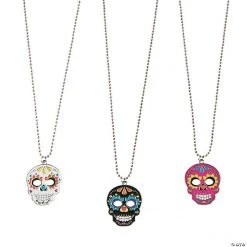 Day of the Dead Necklaces - 12 Pc.