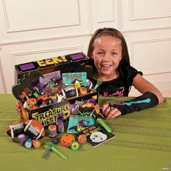 Deluxe Halloween Treasure Chest Toy Assortment - 50 Pc. -Cheap Halloween decorations Store deluxe halloween treasure chest toy assortment 50 pc 25 2322 a02